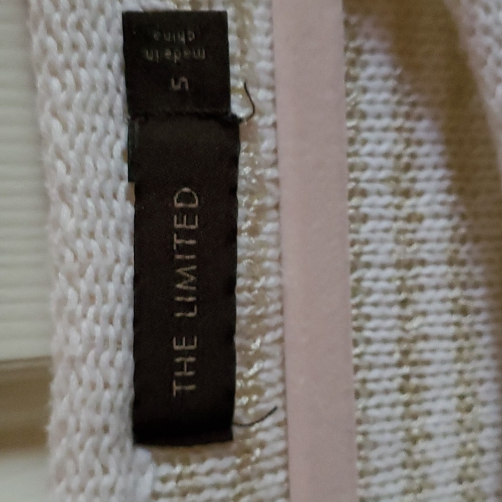 The Limited brand size S women's lightweight sweater with gold accents throughou - Picture 5 of 6